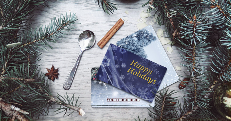 Holiday Gift Card, Plastic Gift Card, Custom Holiday Gift Card