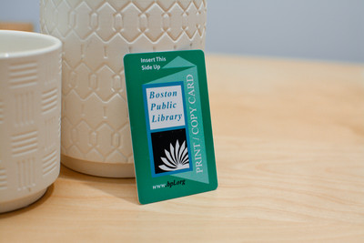 A vertical design for a plastic library card