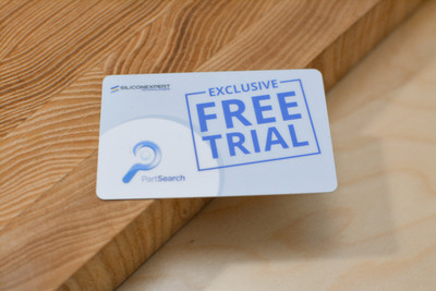 A free trial card used by an internet search company
