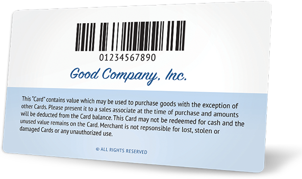 Gift Card With Barcode